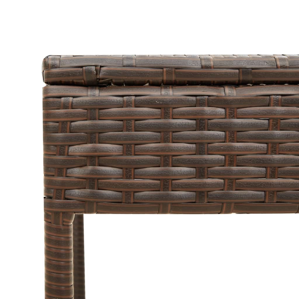Ligbed met luifel en tafel poly rattan bruin is nu te koop bij PeponiXL, paradijselijk wonen!