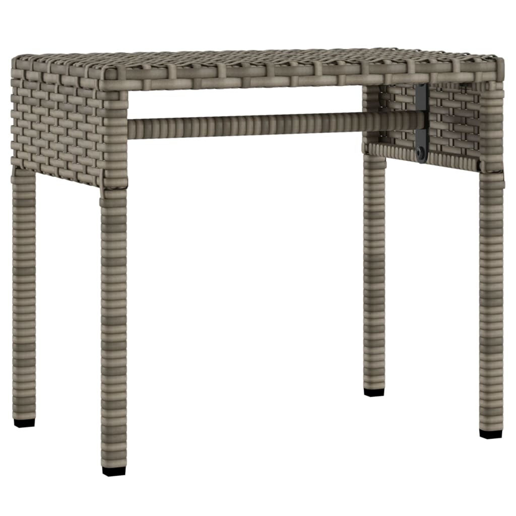 Ligbed met luifel en tafel poly rattan grijs is nu te koop bij PeponiXL, paradijselijk wonen!