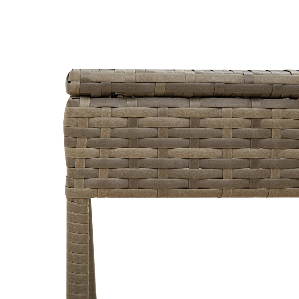 Ligbed met luifel en tafel poly rattan grijs is nu te koop bij PeponiXL, paradijselijk wonen!