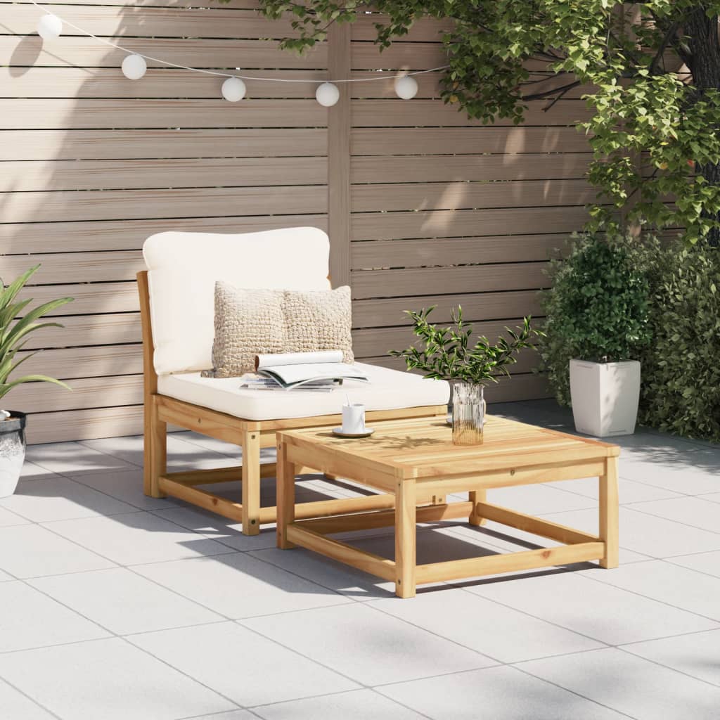 Tuinbank met kussens massief acaciahout is nu te koop bij PeponiXL, paradijselijk wonen!