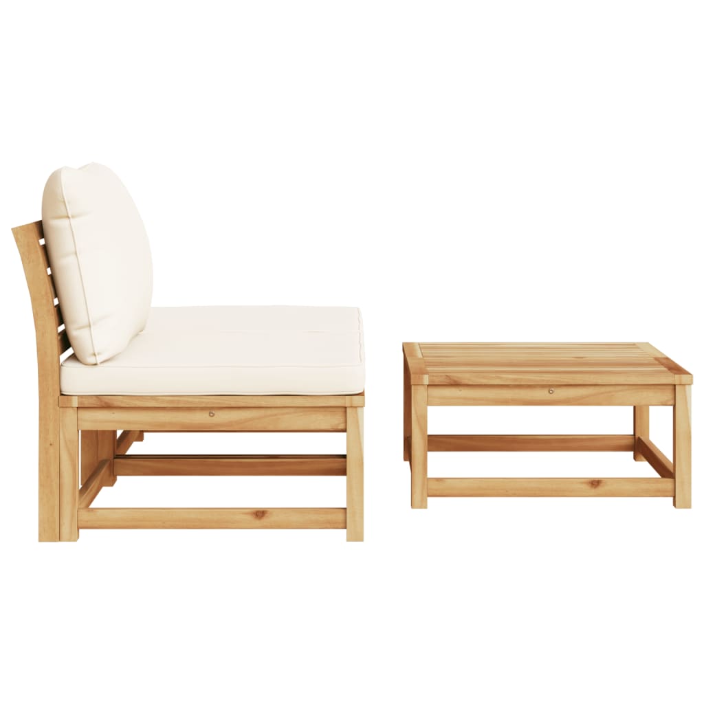 3-delige Loungeset met kussens massief acaciahout is nu te koop bij PeponiXL, paradijselijk wonen!