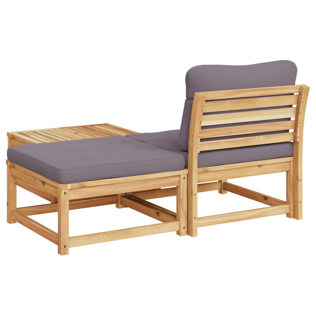 3-delige Loungeset met kussens massief acaciahout is nu te koop bij PeponiXL, paradijselijk wonen!