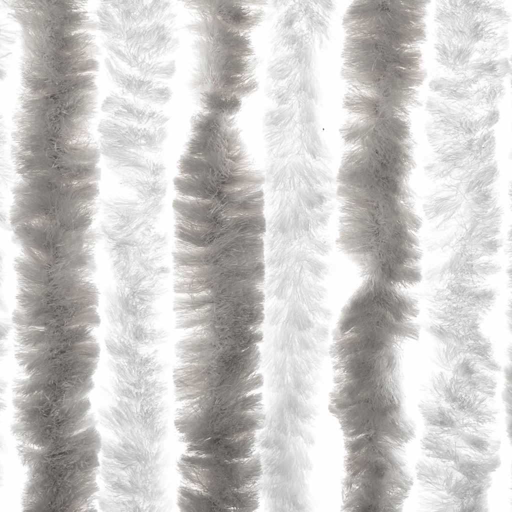 Vliegengordijn 56x200 cm chenille lichtgrijs en wit is nu te koop bij PeponiXL, paradijselijk wonen!