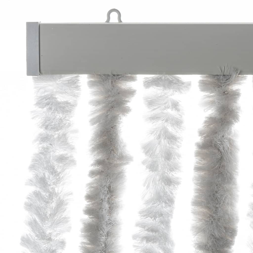 Vliegengordijn 90x200 cm chenille lichtgrijs en wit is nu te koop bij PeponiXL, paradijselijk wonen!