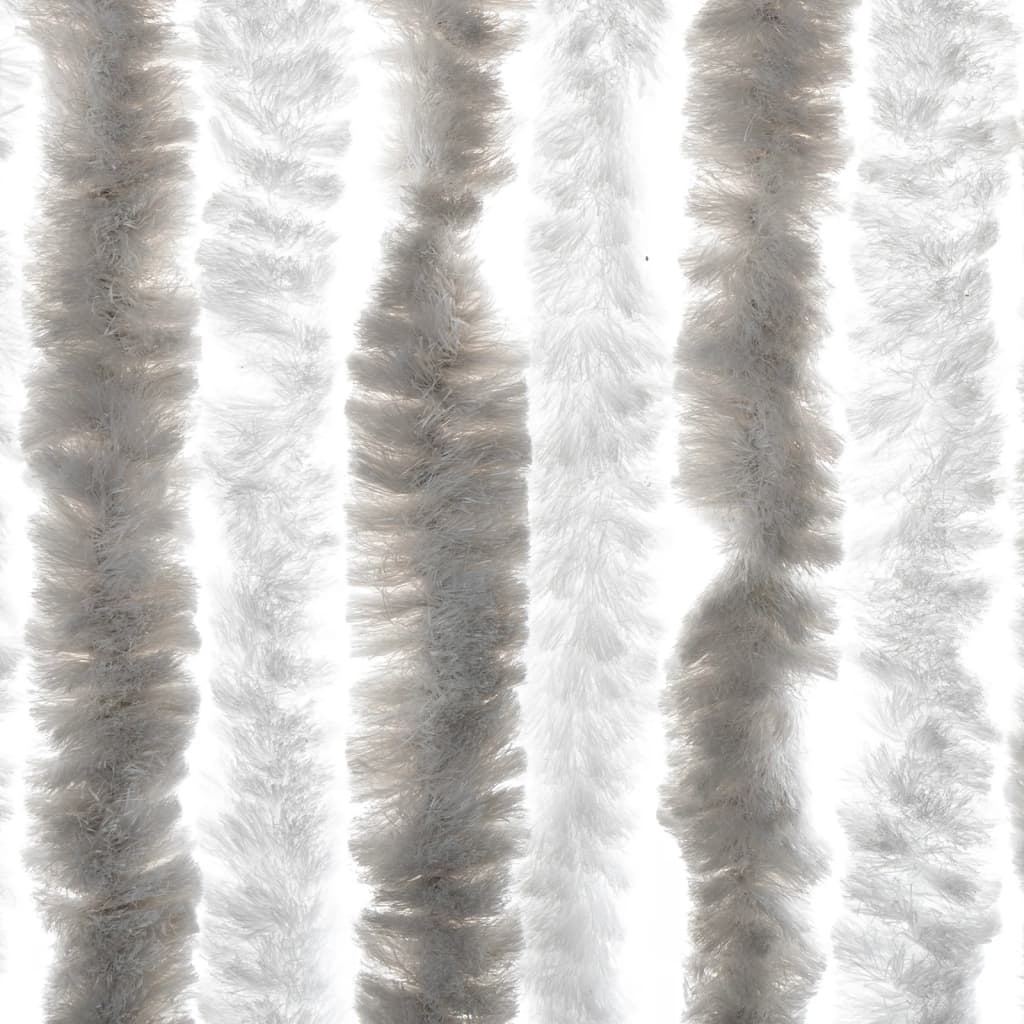 Vliegengordijn 90x200 cm chenille lichtgrijs en wit is nu te koop bij PeponiXL, paradijselijk wonen!
