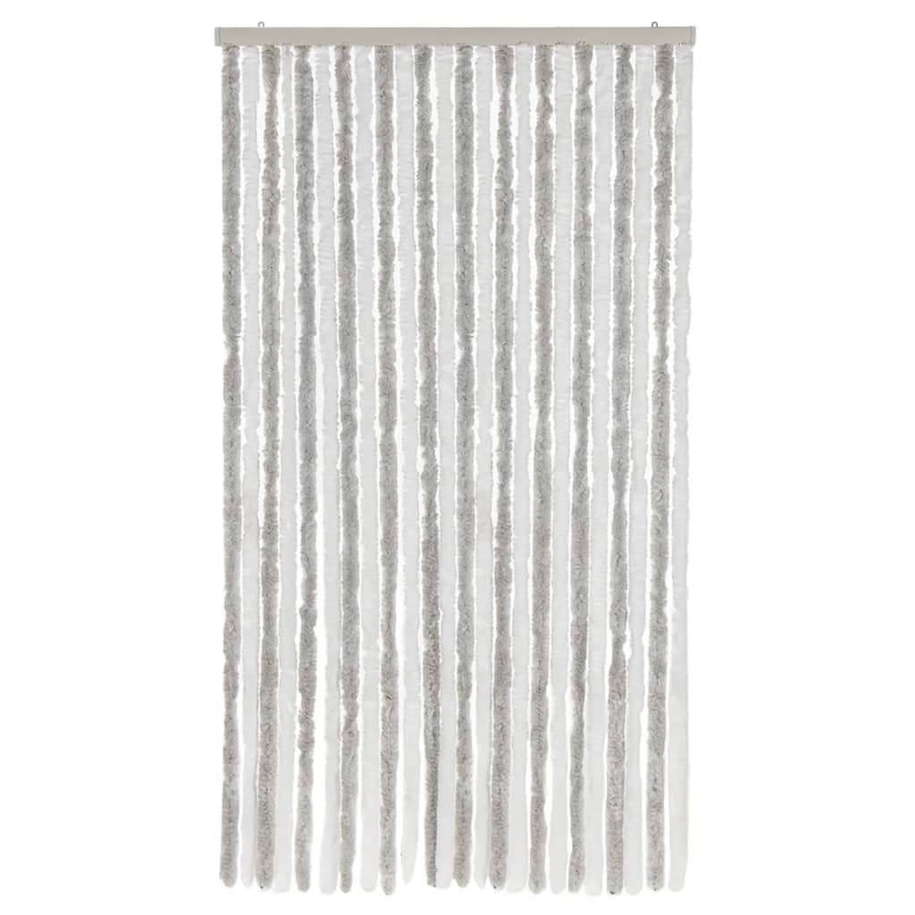 Vliegengordijn 100x200 cm chenille lichtgrijs en wit is nu te koop bij PeponiXL, paradijselijk wonen!