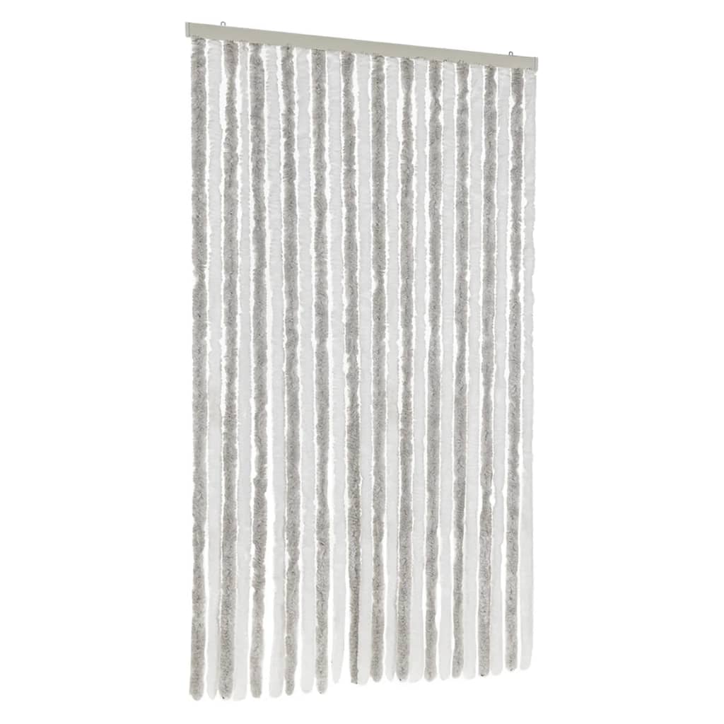 Vliegengordijn 100x220 cm chenille lichtgrijs en wit is nu te koop bij PeponiXL, paradijselijk wonen!