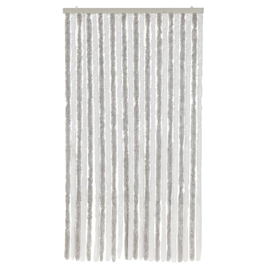 Vliegengordijn 100x220 cm chenille lichtgrijs en wit is nu te koop bij PeponiXL, paradijselijk wonen!
