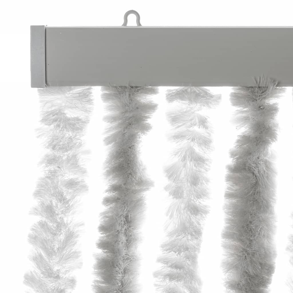 Vliegengordijn 100x220 cm chenille lichtgrijs en wit is nu te koop bij PeponiXL, paradijselijk wonen!