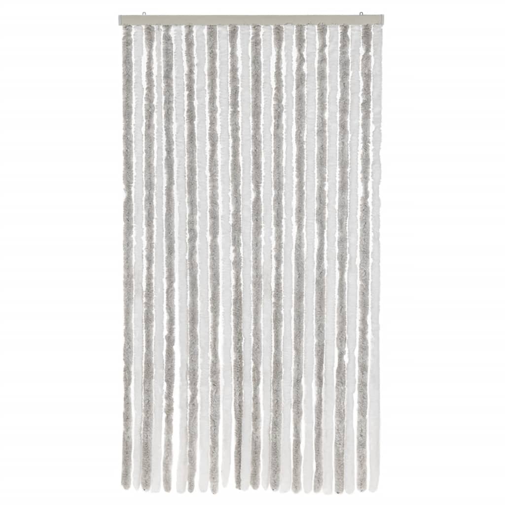 Vliegengordijn 100x230 cm chenille lichtgrijs en wit is nu te koop bij PeponiXL, paradijselijk wonen!