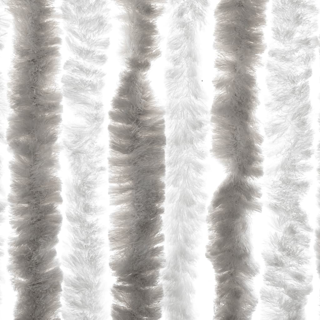 Vliegengordijn 100x230 cm chenille lichtgrijs en wit is nu te koop bij PeponiXL, paradijselijk wonen!