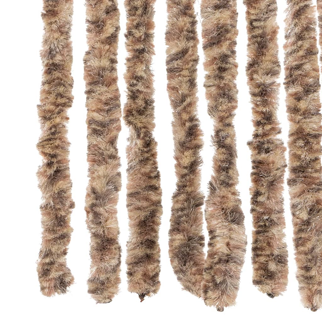 Vliegengordijn 90x220 cm chenille beige en donkerbruin is nu te koop bij PeponiXL, paradijselijk wonen!