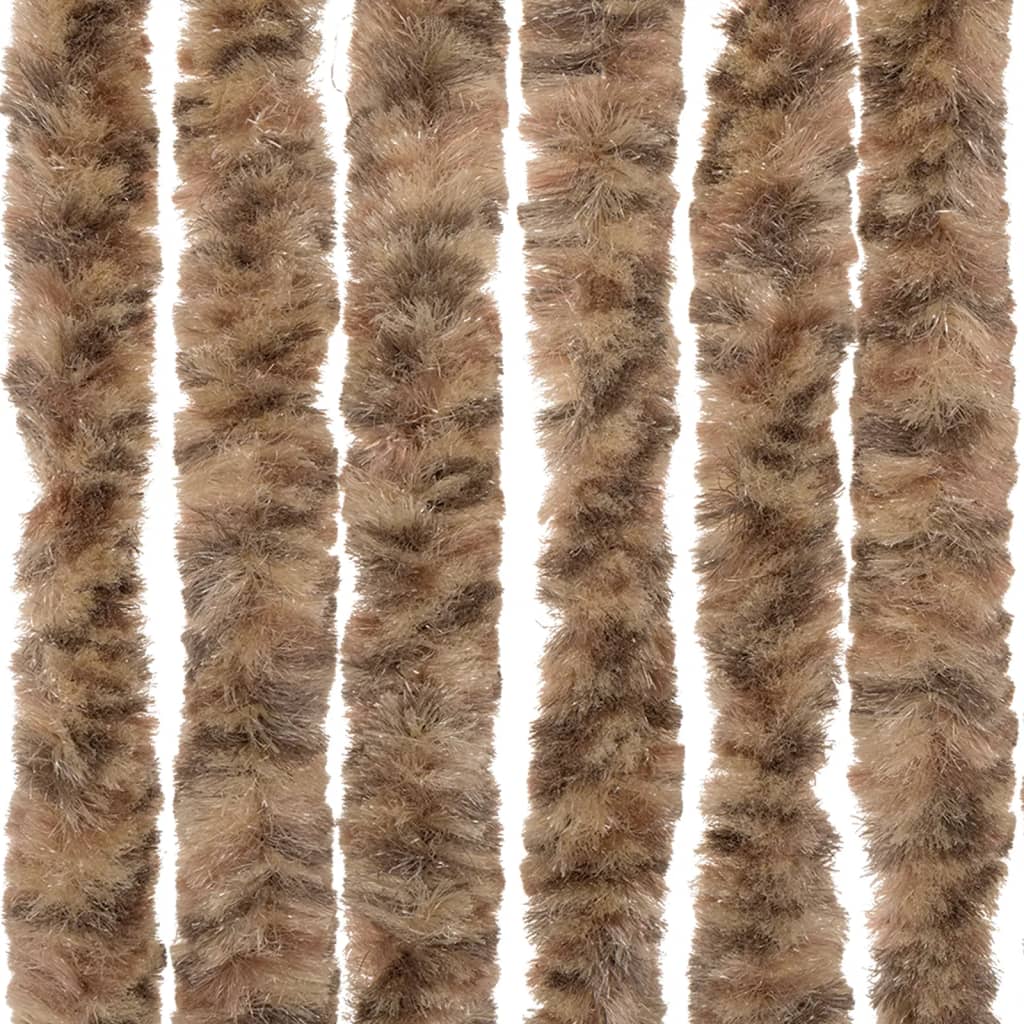 Vliegengordijn 90x220 cm chenille beige en donkerbruin is nu te koop bij PeponiXL, paradijselijk wonen!