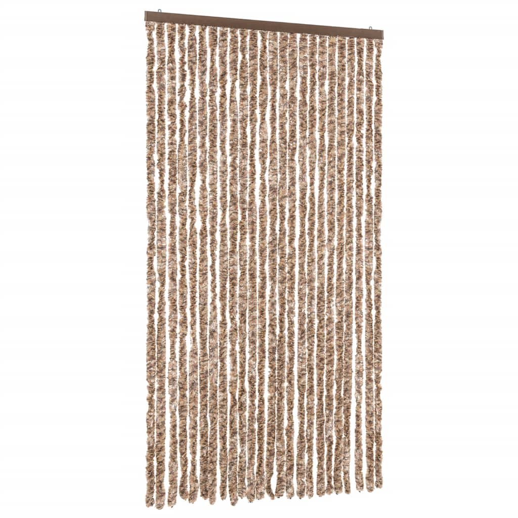 Vliegengordijn 100x220 cm chenille beige en donkerbruin is nu te koop bij PeponiXL, paradijselijk wonen!