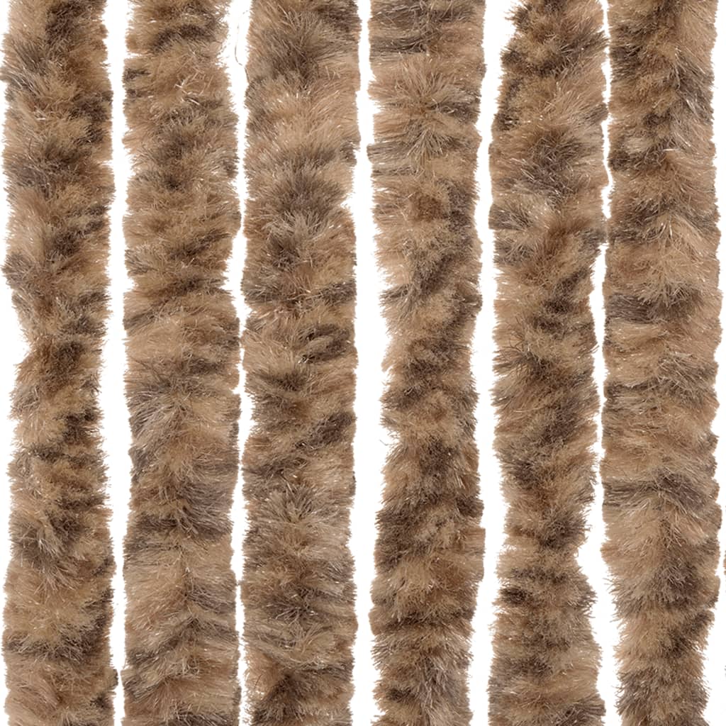 Vliegengordijn 100x220 cm chenille beige en donkerbruin is nu te koop bij PeponiXL, paradijselijk wonen!