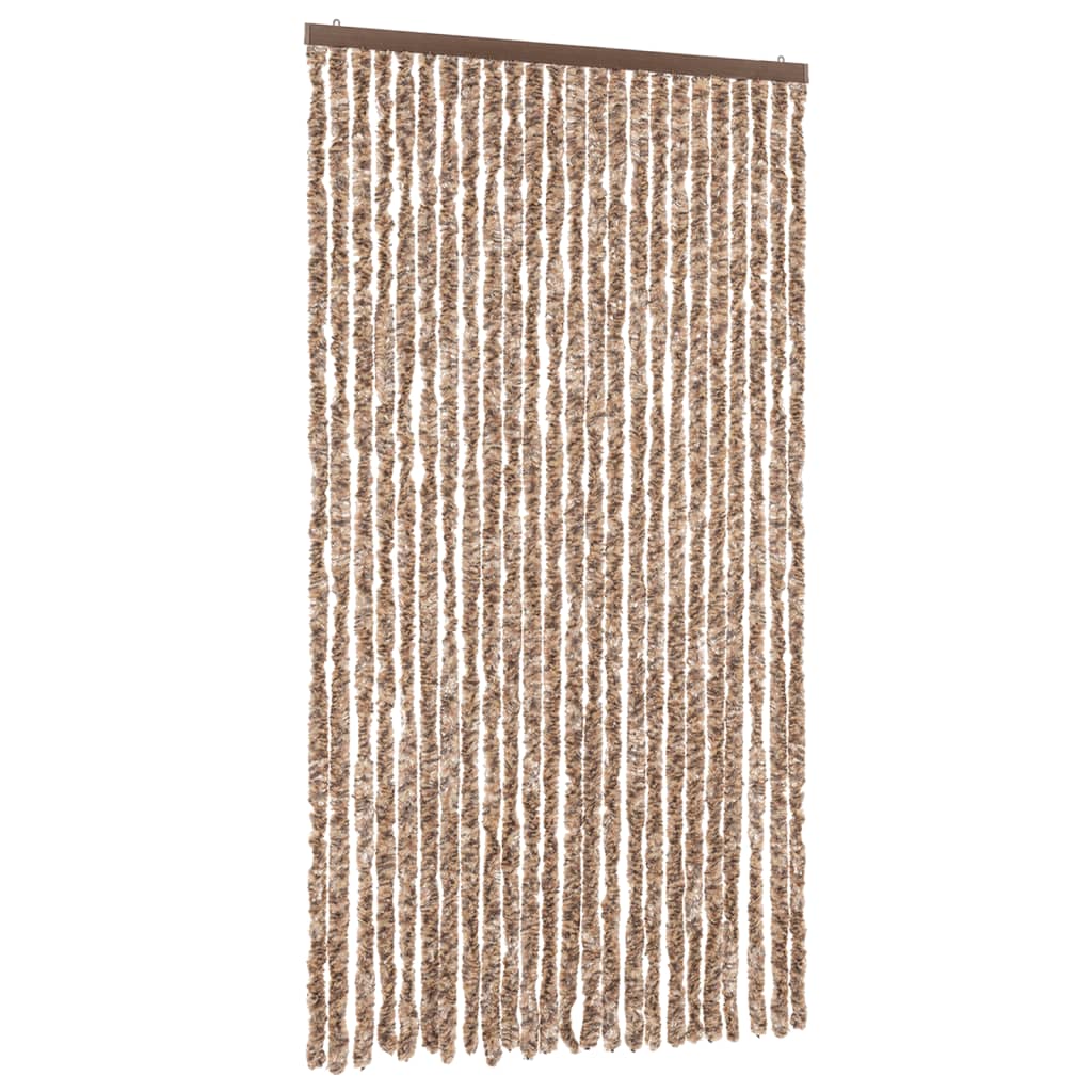 Vliegengordijn 100x230 cm chenille beige en donkerbruin is nu te koop bij PeponiXL, paradijselijk wonen!