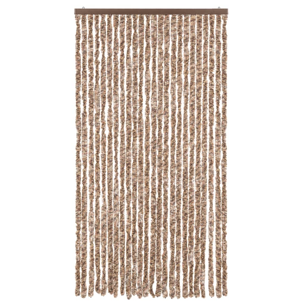 Vliegengordijn 100x230 cm chenille beige en donkerbruin is nu te koop bij PeponiXL, paradijselijk wonen!