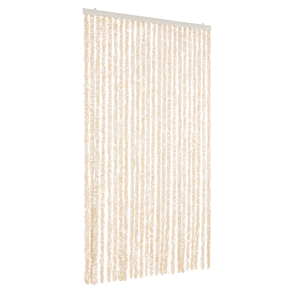 Vliegengordijn 100x220 cm chenille beige en wit is nu te koop bij PeponiXL, paradijselijk wonen!