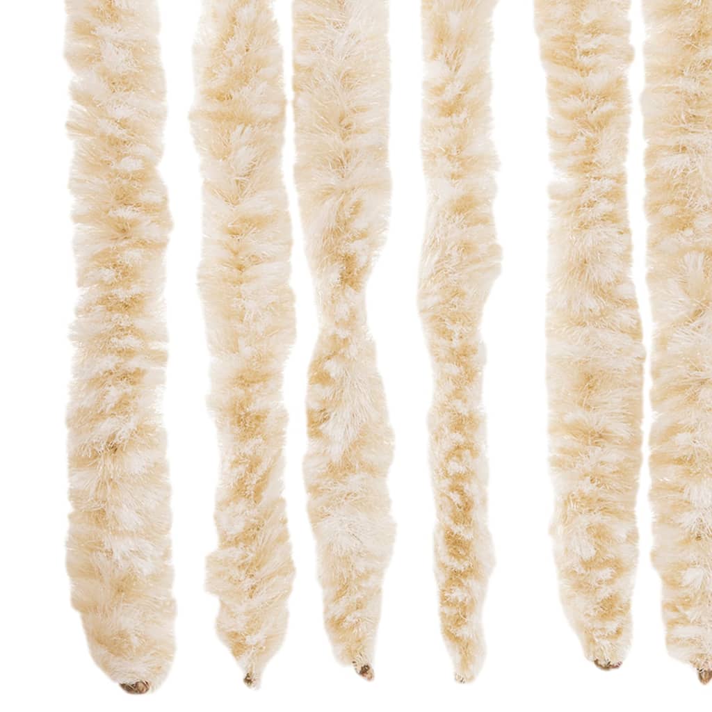 Vliegengordijn 100x220 cm chenille beige en wit is nu te koop bij PeponiXL, paradijselijk wonen!