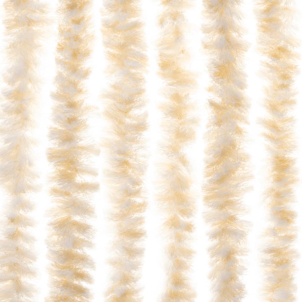 Vliegengordijn 100x220 cm chenille beige en wit is nu te koop bij PeponiXL, paradijselijk wonen!