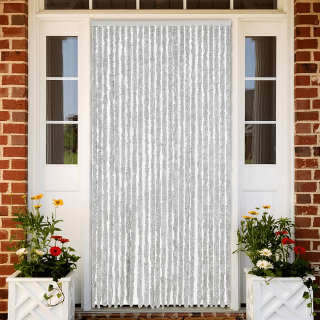 Vliegengordijn 100x220 cm chenille grijs is nu te koop bij PeponiXL, paradijselijk wonen!