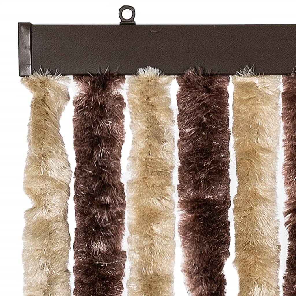Vliegengordijn 100x200 cm chenille beige en lichtbruin is nu te koop bij PeponiXL, paradijselijk wonen!