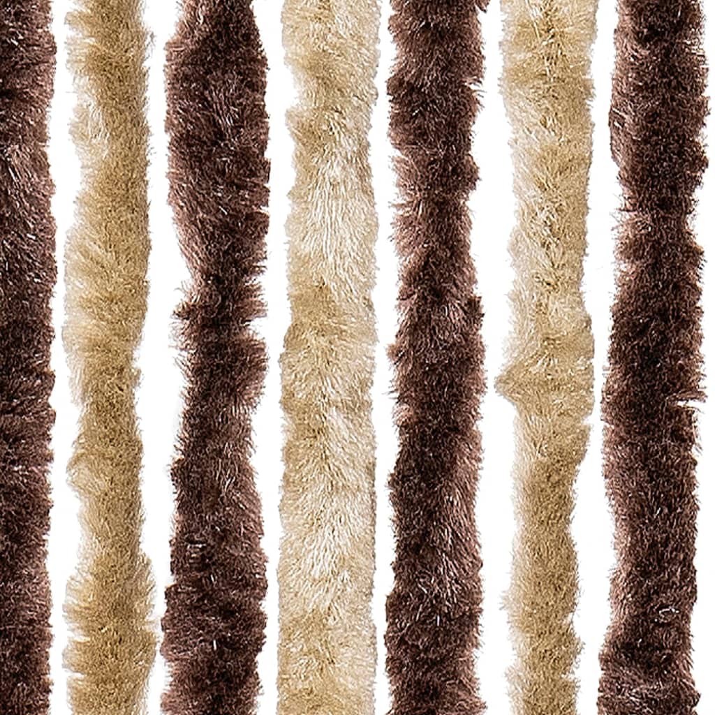Vliegengordijn 100x200 cm chenille beige en lichtbruin is nu te koop bij PeponiXL, paradijselijk wonen!
