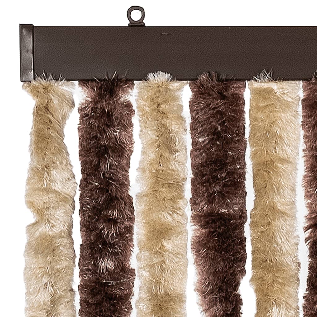 Vliegengordijn 100x230 cm chenille beige en lichtbruin is nu te koop bij PeponiXL, paradijselijk wonen!