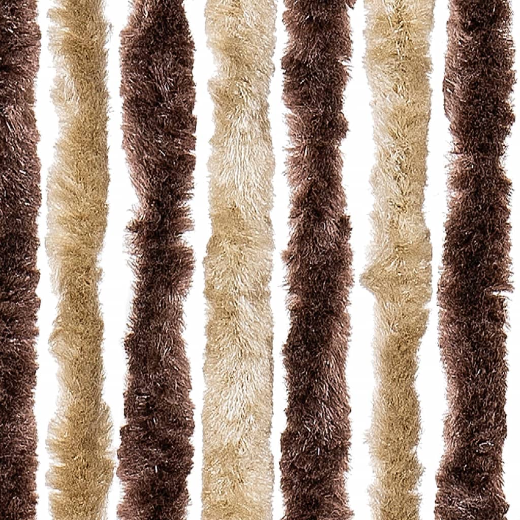 Vliegengordijn 100x230 cm chenille beige en lichtbruin is nu te koop bij PeponiXL, paradijselijk wonen!