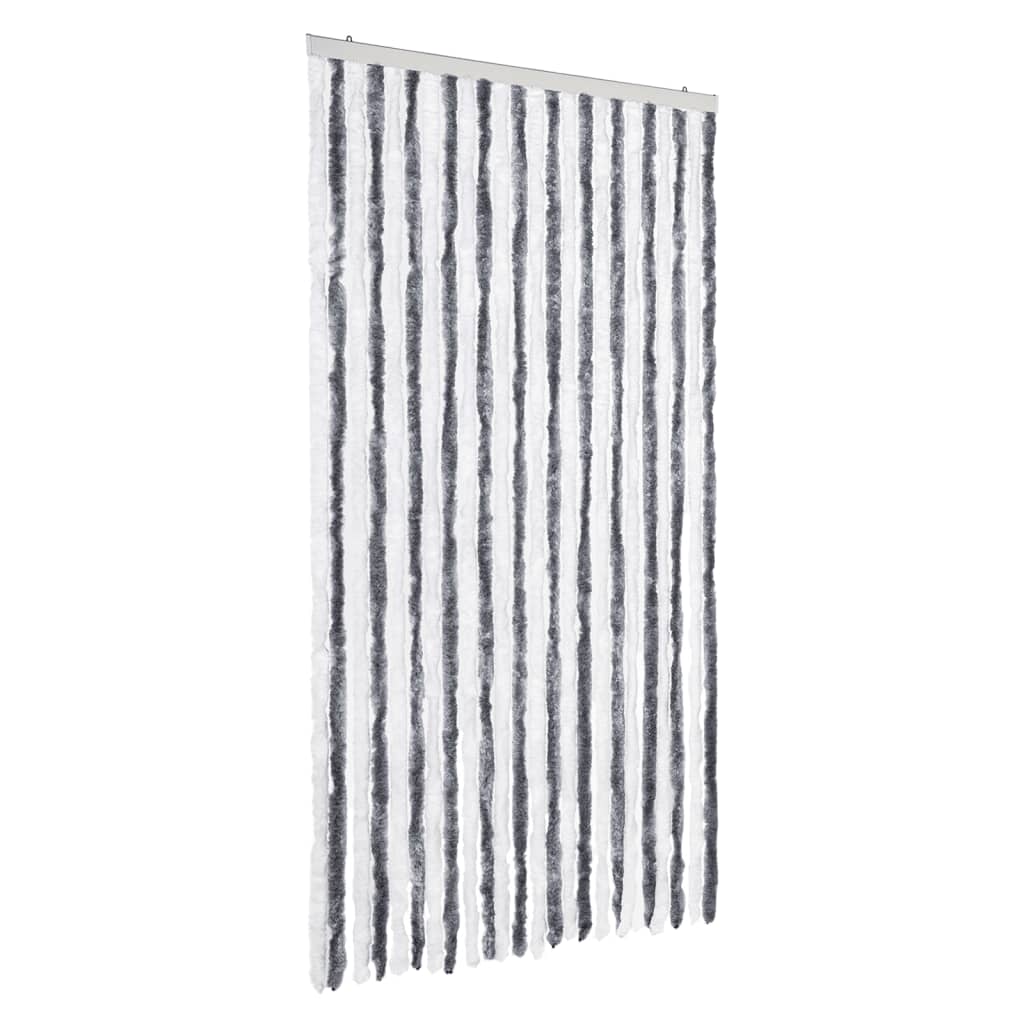 Vliegengordijn 100x200 cm chenille grijs en wit is nu te koop bij PeponiXL, paradijselijk wonen!