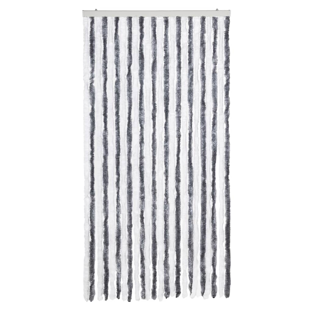 Vliegengordijn 100x200 cm chenille grijs en wit is nu te koop bij PeponiXL, paradijselijk wonen!