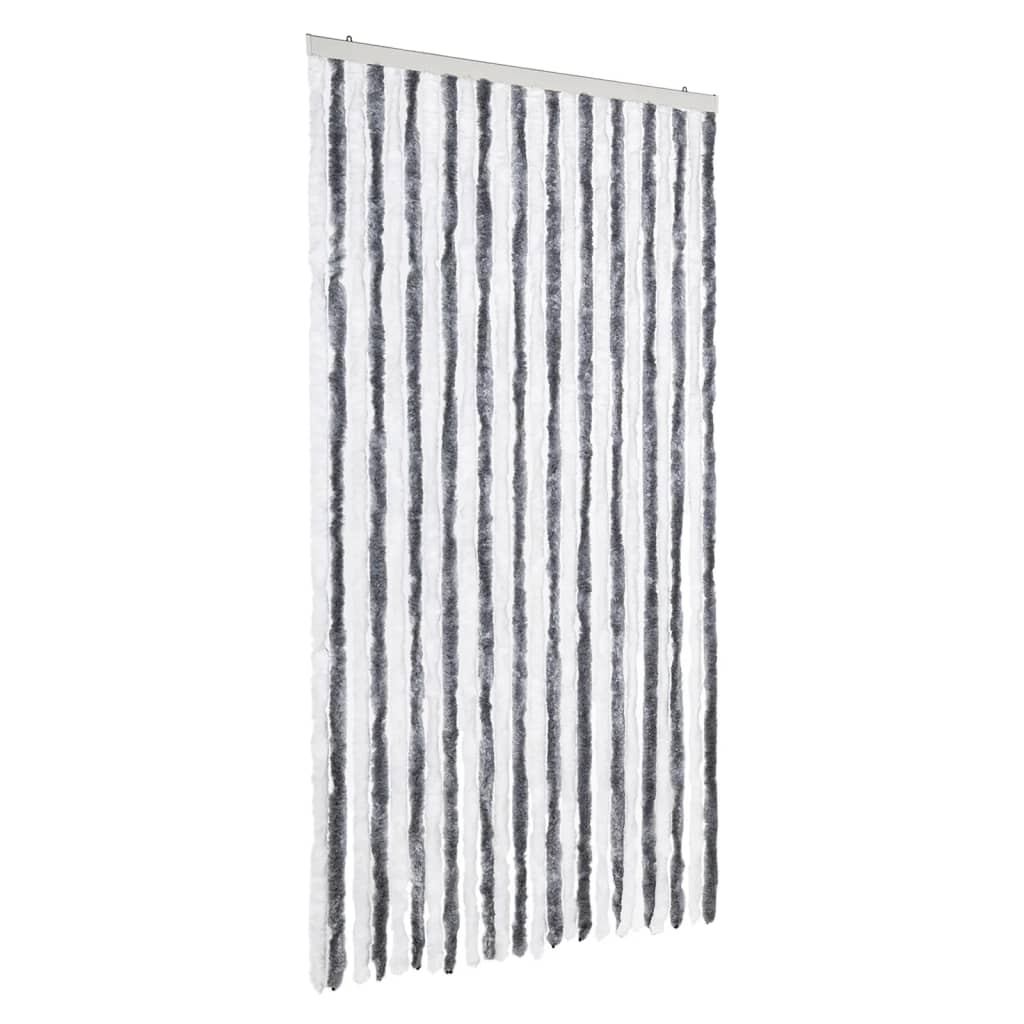 Vliegengordijn 100x230 cm chenille grijs en wit is nu te koop bij PeponiXL, paradijselijk wonen!