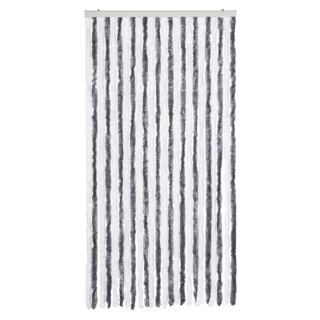 Vliegengordijn 100x230 cm chenille grijs en wit is nu te koop bij PeponiXL, paradijselijk wonen!
