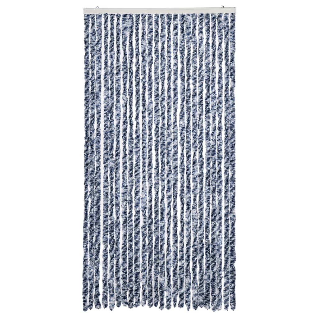 Vliegengordijn 100x200 cm chenille blauw en wit is nu te koop bij PeponiXL, paradijselijk wonen!