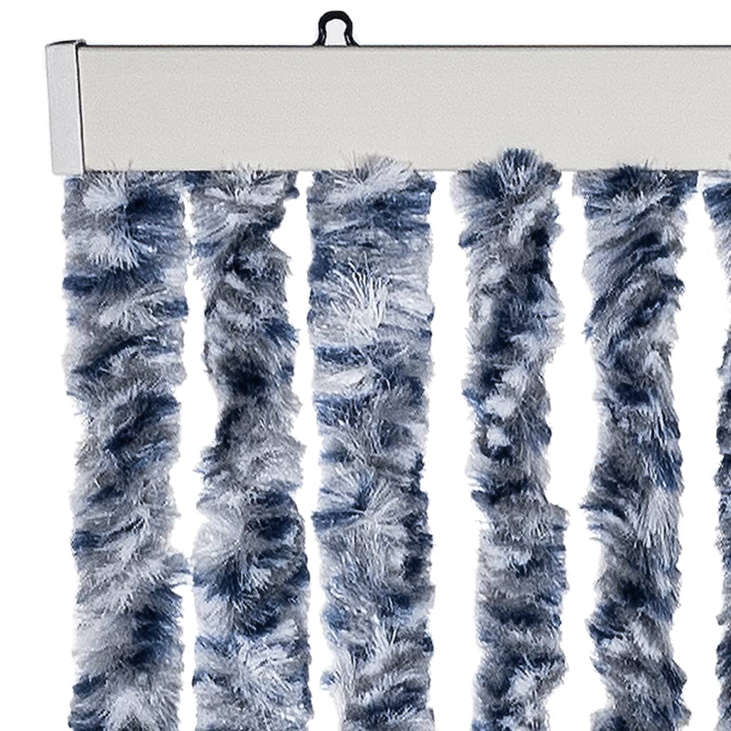 Vliegengordijn 100x230 cm chenille blauw en wit is nu te koop bij PeponiXL, paradijselijk wonen!