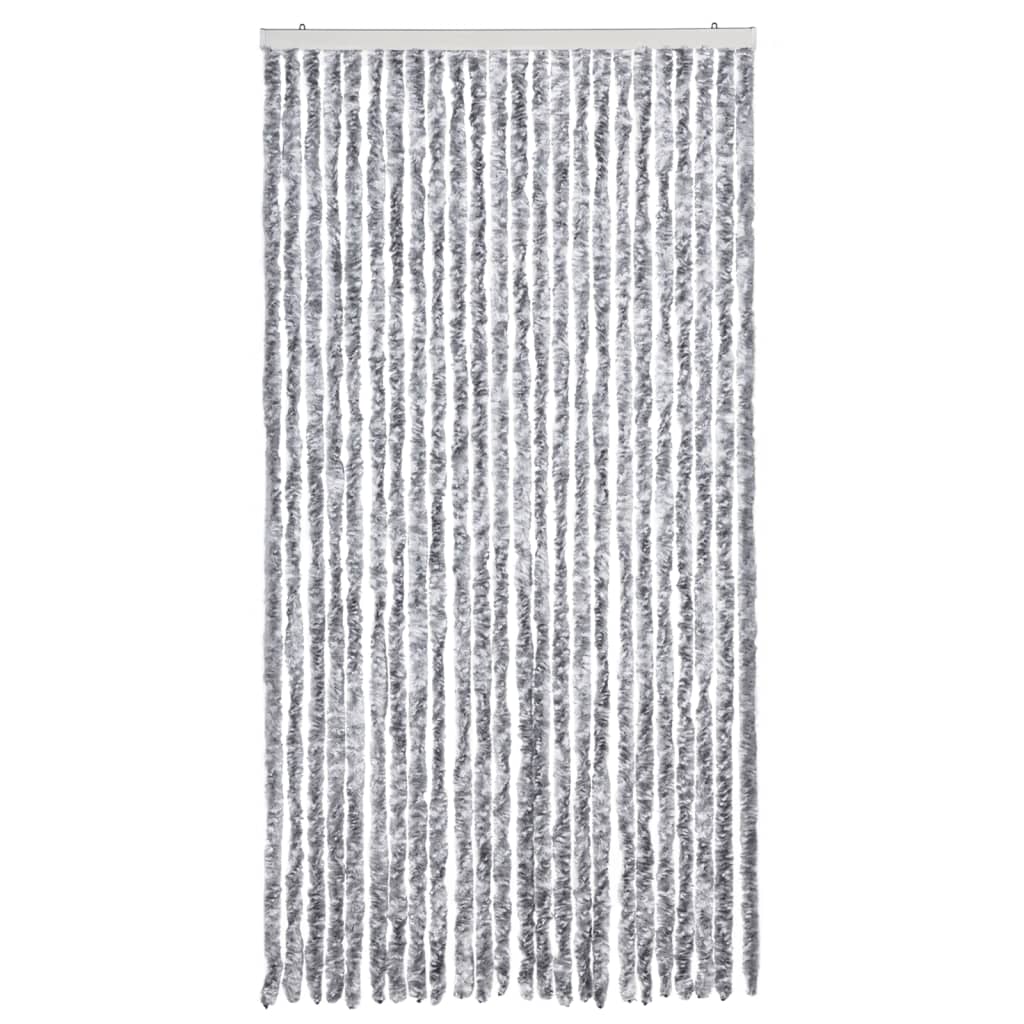 Vliegengordijn 100x200 cm chenille wit en grijs is nu te koop bij PeponiXL, paradijselijk wonen!