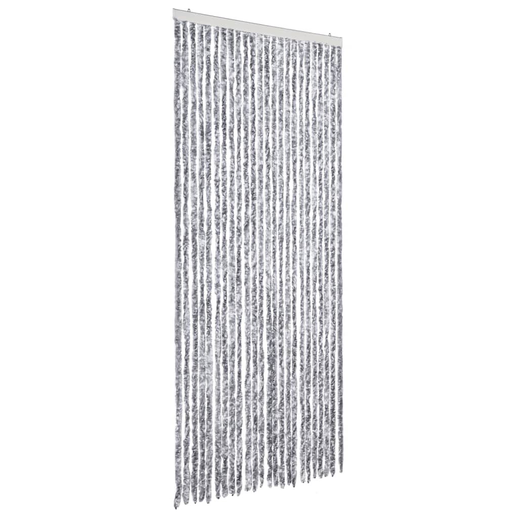 Vliegengordijn 100x230 cm chenille wit en grijs is nu te koop bij PeponiXL, paradijselijk wonen!