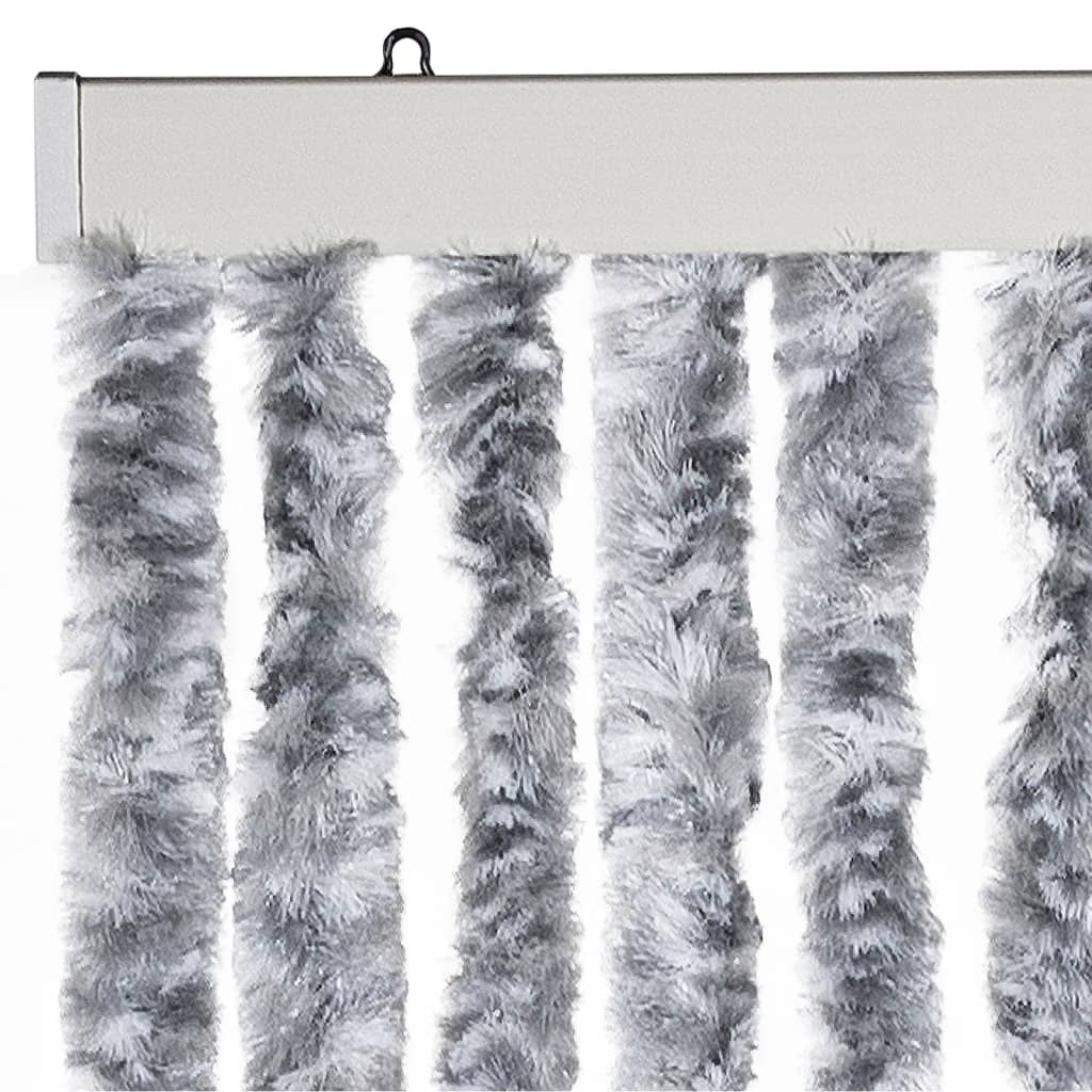 Vliegengordijn 100x230 cm chenille wit en grijs is nu te koop bij PeponiXL, paradijselijk wonen!