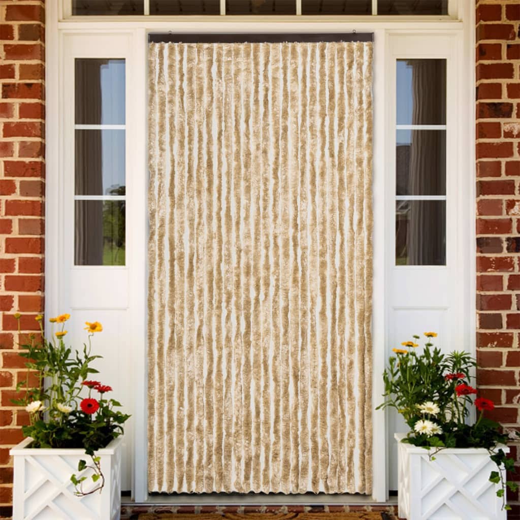 Vliegengordijn 100x200 cm chenille beige is nu te koop bij PeponiXL, paradijselijk wonen!
