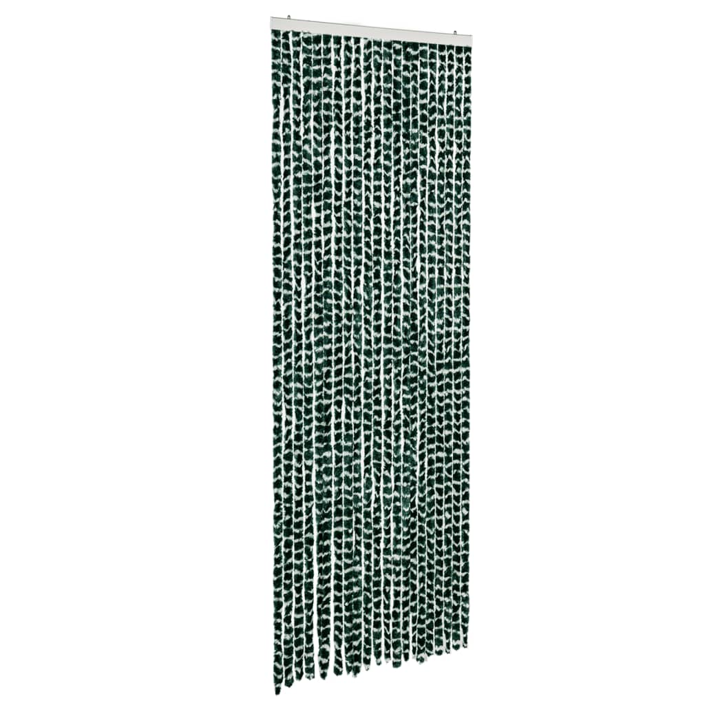 Vliegengordijn 90x200 cm chenille groen en wit is nu te koop bij PeponiXL, paradijselijk wonen!