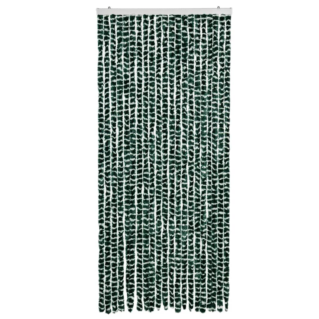 Vliegengordijn 90x200 cm chenille groen en wit is nu te koop bij PeponiXL, paradijselijk wonen!