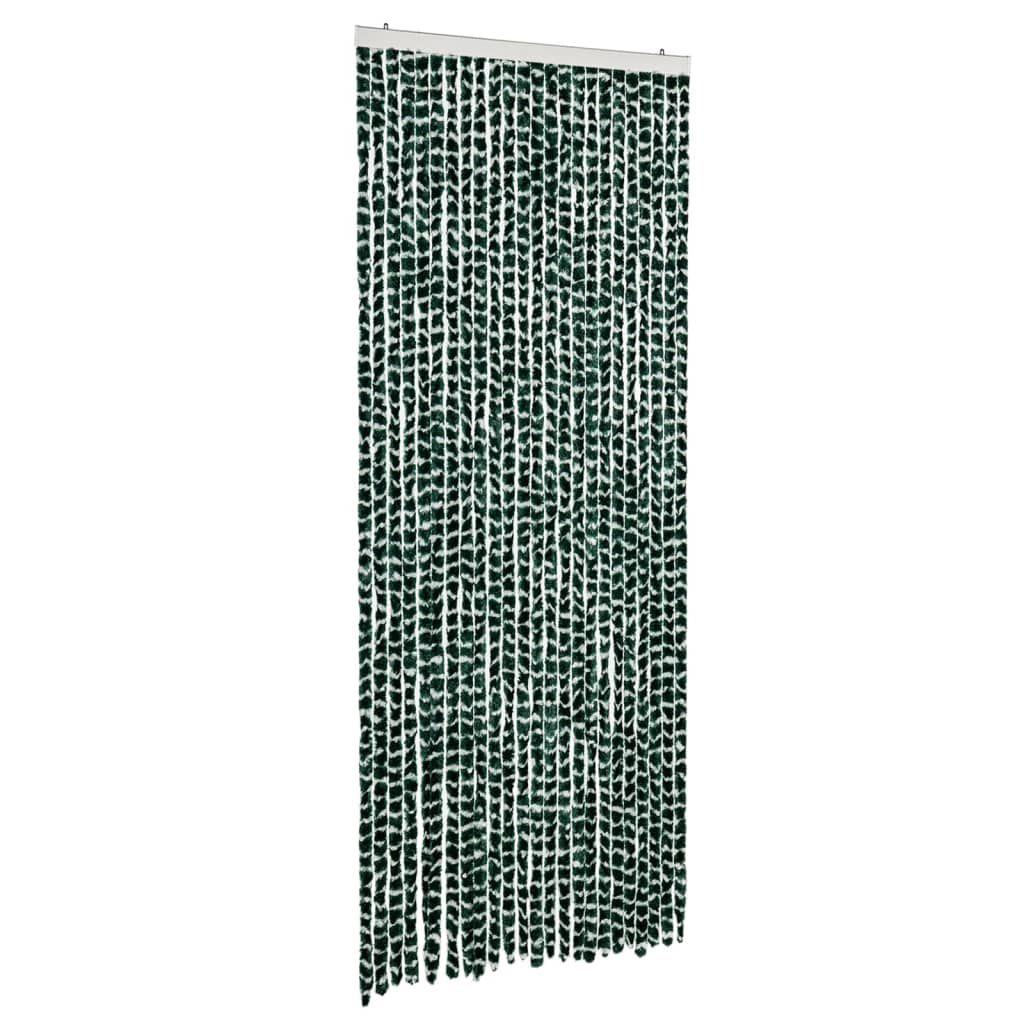 Vliegengordijn 100x200 cm chenille groen en wit is nu te koop bij PeponiXL, paradijselijk wonen!