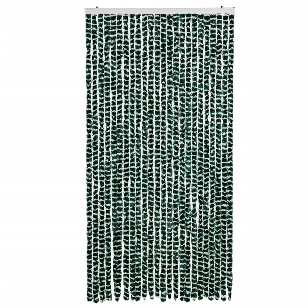 Vliegengordijn 100x200 cm chenille groen en wit is nu te koop bij PeponiXL, paradijselijk wonen!