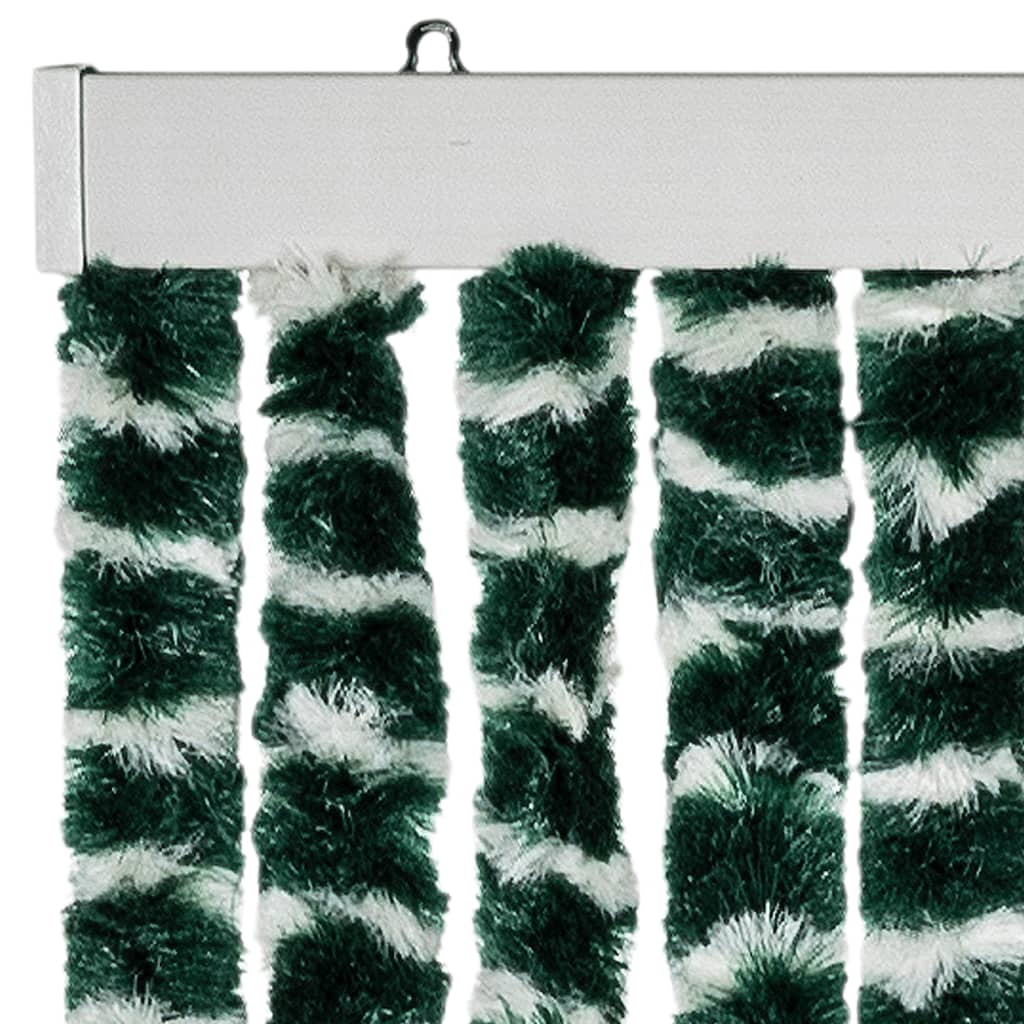 Vliegengordijn 100x200 cm chenille groen en wit is nu te koop bij PeponiXL, paradijselijk wonen!