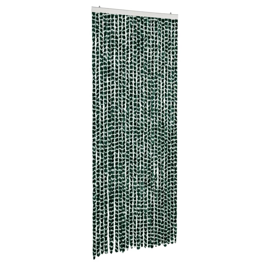 Vliegengordijn 100x230 cm chenille groen en wit is nu te koop bij PeponiXL, paradijselijk wonen!