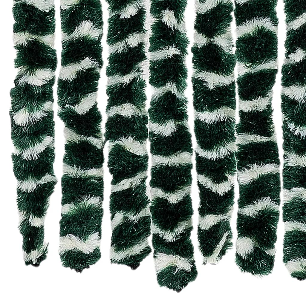 Vliegengordijn 100x230 cm chenille groen en wit is nu te koop bij PeponiXL, paradijselijk wonen!