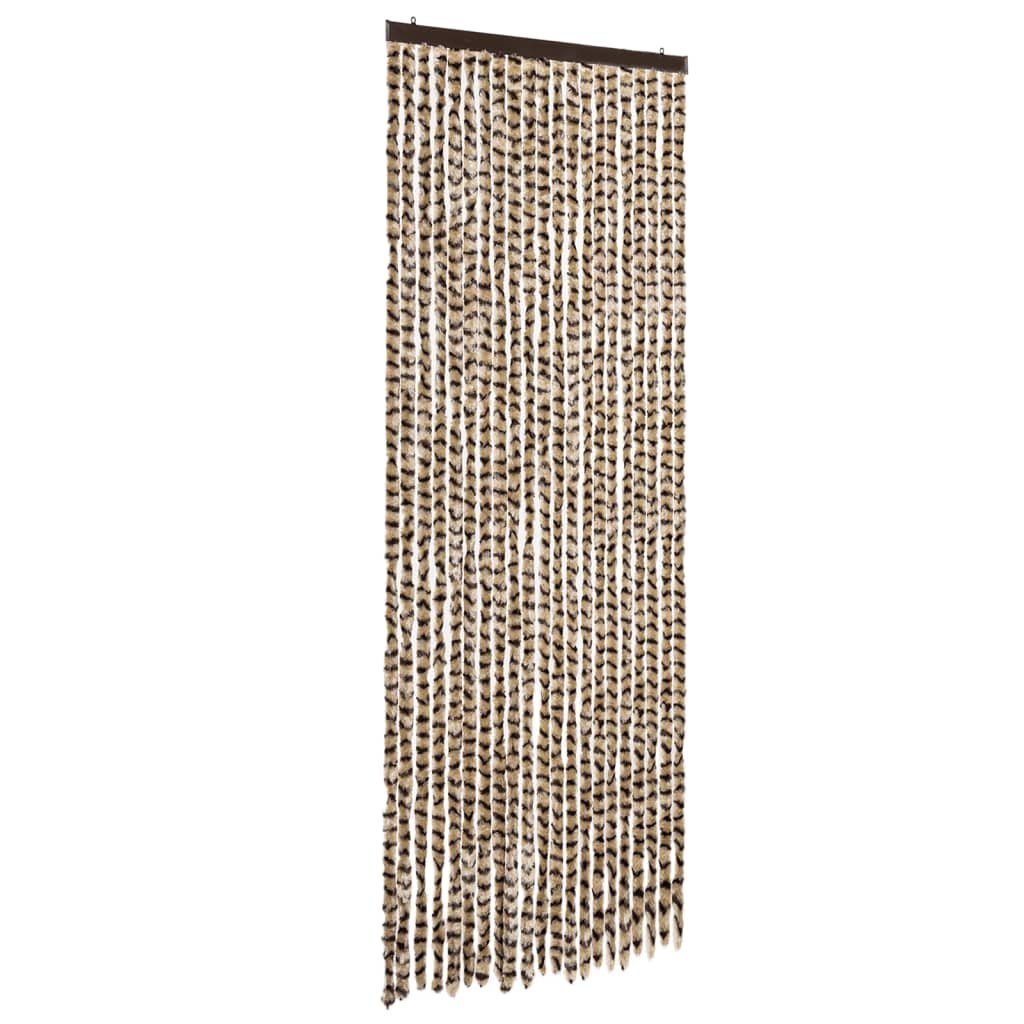 Vliegengordijn 90x200 cm chenille beige en bruin is nu te koop bij PeponiXL, paradijselijk wonen!