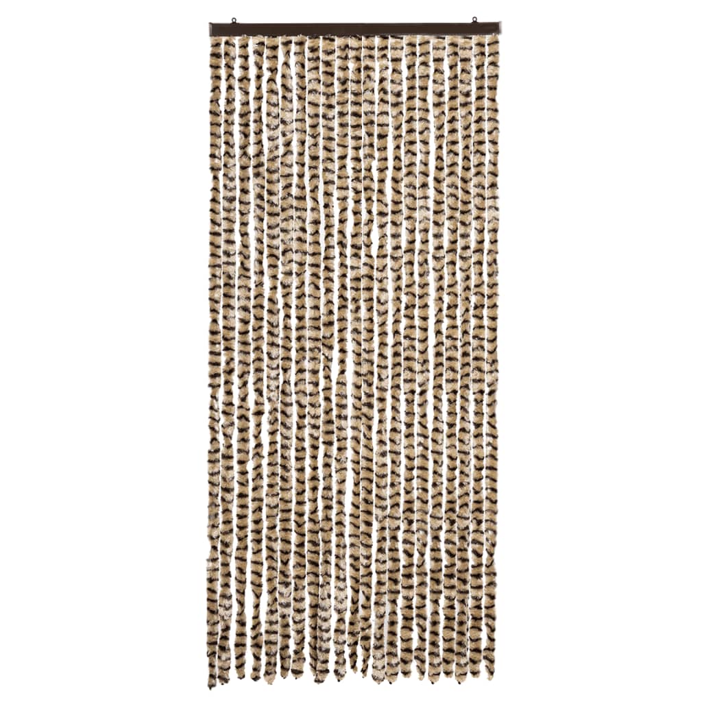 Vliegengordijn 90x200 cm chenille beige en bruin is nu te koop bij PeponiXL, paradijselijk wonen!