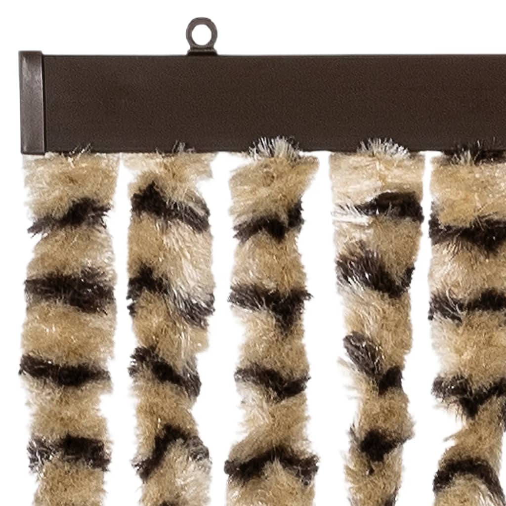 Vliegengordijn 90x200 cm chenille beige en bruin is nu te koop bij PeponiXL, paradijselijk wonen!