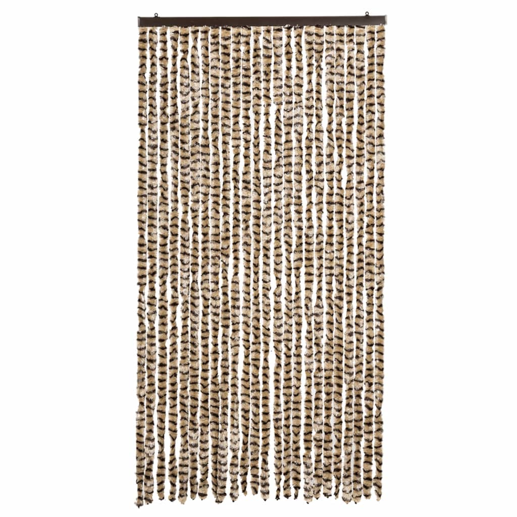 Vliegengordijn 100x200 cm chenille beige en bruin is nu te koop bij PeponiXL, paradijselijk wonen!